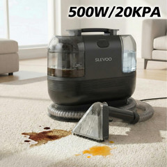 Portable Carpet Cleaner, 500W Deep Suction, 20Kpa, Dual Tank, Upholstery Spot
