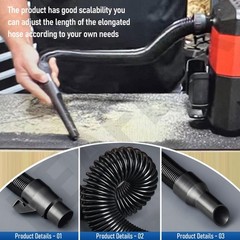 14-37-0105 Vacuum Hose for 18V Packout 0970-20 2.5 inches, Black