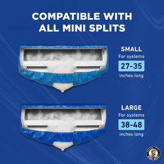 Mini Split Cleaning Bag | 360 Small (For Systems 27in – 35in), Light Blue