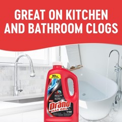 Drano Max Gel Drain Clog Remover & Cleaner, Fast-Acting 80 Fl Oz (Pack of 2)