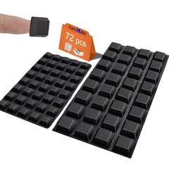Black Rubber Feet 72PCS Self Adhesive Bumper Black,