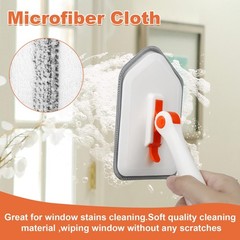 Orange 3 in 1 Long Handled Scrub Brush for Shower Cleaning