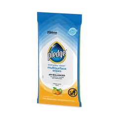 Pledge 336274EA 25 Wipes Multi-Surface Cleaner Wet Wipes – Fresh Citrus New
