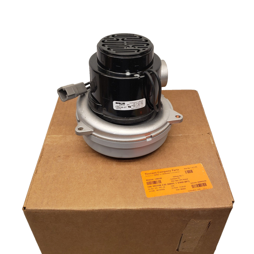TENNANT OEM 1200149 Vacuum Motor for T16, T12, S16, M17 Vac 6.6D, 36VDC, 1-Stage
