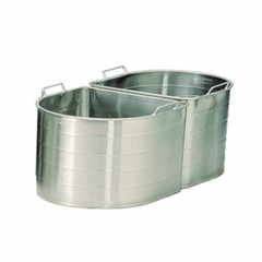 Royce Rolls Model #8X Stainless Steel 4-Gallon Tapered Double Tank Set
