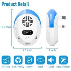 Bectine 2026 Upgraded Mouse Repellent Ultrasonic Pest Repeller Home Indoor Pest