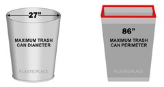 Plasticplace 56 Gallon Trash Bags – Clear High Density Garbage Bags – Heavy