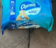 Charmin Flushable Wipes 2 Pack 80 Sheets Portable Cleaning Wipes