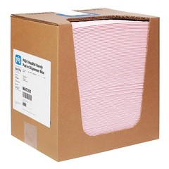 PIG MAT351 Absorbent Pad,Chem/Hazmat,Pink,PK100 30RA59