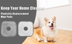 4 Pa Square Reble Microfiber Mop Pads Fit for True & Tidy Spin Mop,