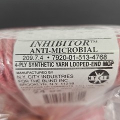 2pc ABILITY ONE 7920-01-513-4768 Wet Mop Head Red Acrylic Rayon 24oz (Shelf9)