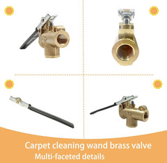 1/4″ Carpet Cleaning Wand Angle Valve, Brass Angled Flow Control Valve for Carpe