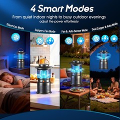 Sayneep Bug Zapper Outdoor 2-In-1 Mosquito Zapper 12H Long-Lasting Rechargeable