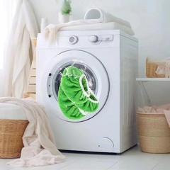 12-Pack Reusable Coral Fleece Mop Pads Washable Wet Mopping Cloths and Green