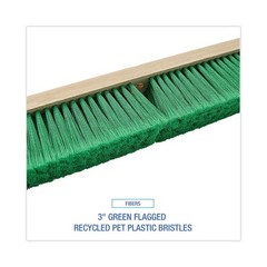 Boardwalk 20724 3″ Flagged Recycled PET Plastic Bristle 24″ Floor Broom Head New