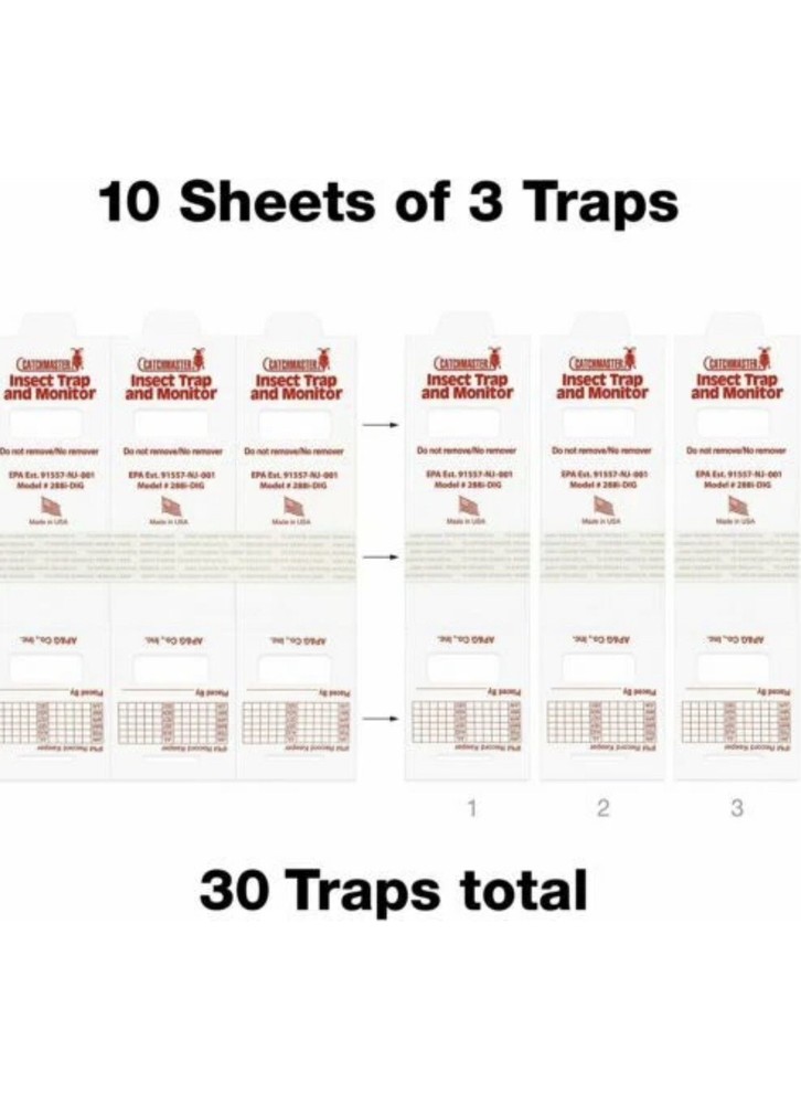 10 Catchmaster 288i Glue Boards ( 30 Spider / Insect Control Monitor Traps )