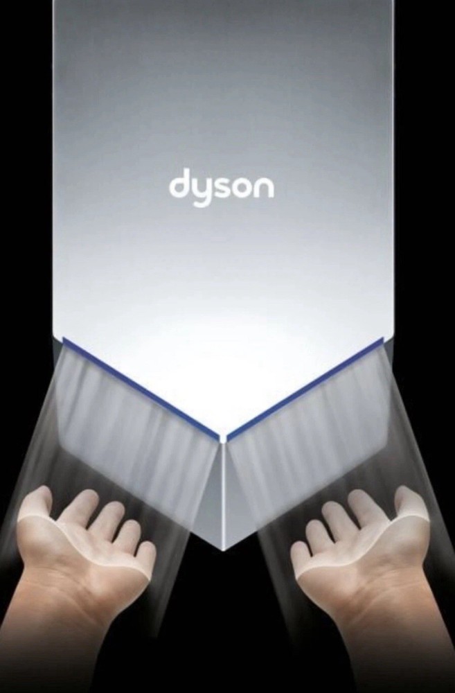 DYSON AIRBLADE HU02 HAND DRYER V LV SILVER NICKEL BATHROOM AB12 120v WALL MOUNT