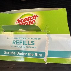 Scotch-Brite 558RF Disposable Toilet Scrubber Refill – Blue/White (10/Pack) New