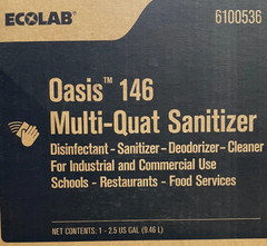 Ecolab 6100536 Oasis 146 Multi-Quat Sanitizer Disinfectant Sanitizer 2.5 Gallons