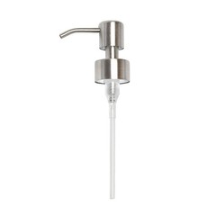 Medsuo Reusable Soap Dispenser Pump Head 304 Stainless Steel Brushed Silver