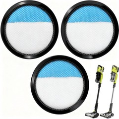 18V ONE + Washable Filter for Ryobi 18V Cordless Stick Vacuum PCL720, PBLSV716,