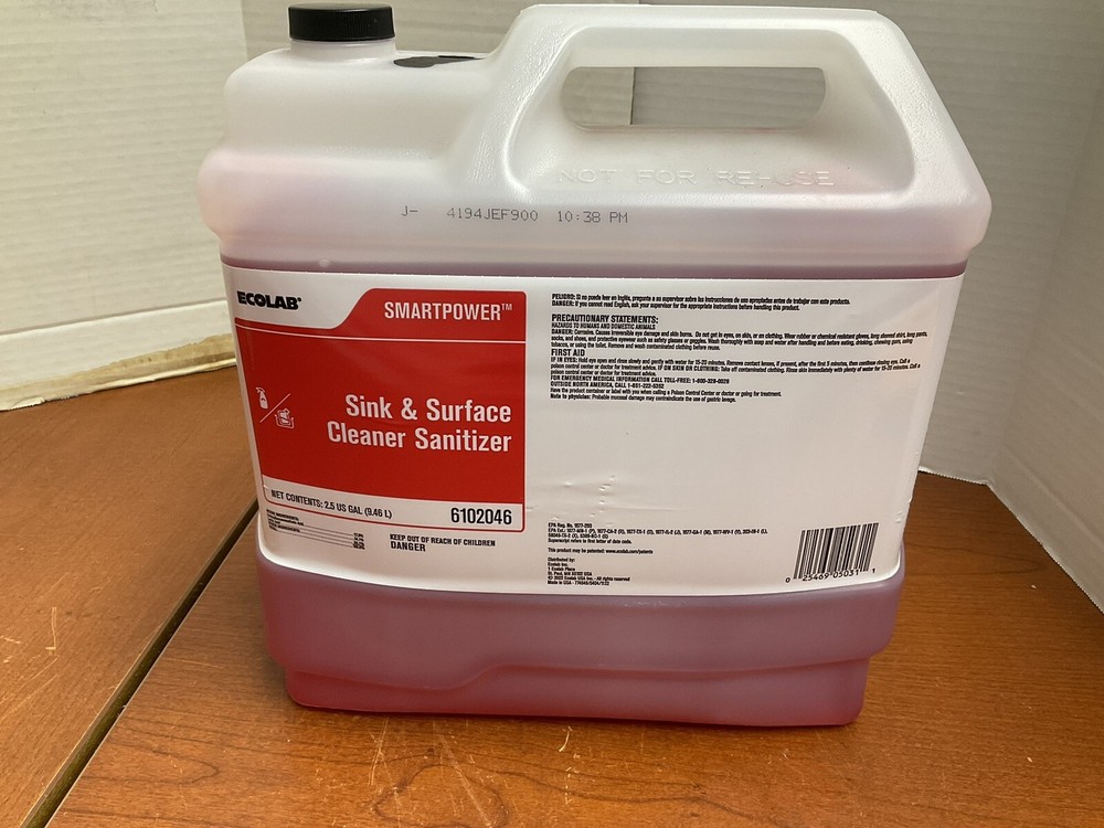 Ecolab 6102046 Sink & Surface Cleaner Sanitizer 2.5 GALLON