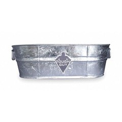 Utility Tub, 9-1/3 Gal. Gal., Silver, 3Anr9