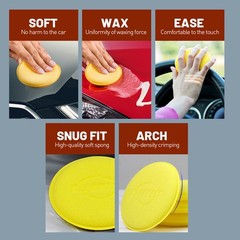Car Waxing Polish Foam Sponge Wax Applicator Cleaning Tool Detailing Pads 12PCS