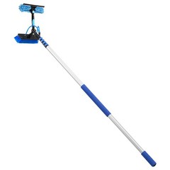 Water Fed Solar Panel Cleaner: 26ft Aluminum Pole, 12″ Brush, Quick-Connect Hose