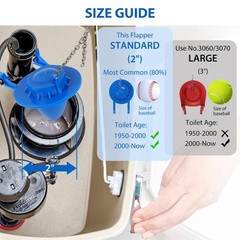 2 Inch Toilet Flapper Replacement Kit – Universal Stopper Blue