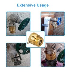 Breezliy 2-Pack Brass Vacuum Breaker Set Set, Golden