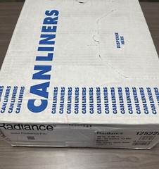 Radiance 40-45 Gal Trash Can Liners 40×48 13 Mic Natural 250/Case I25229