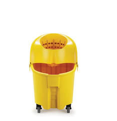 NEW Rubbermaid Commercial FG759088YEL 35 qt. WaveBrake Down-Press Combo – Yellow