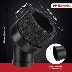 Shop-Vac 1-1/4″ Round Brush, 2 Pack 1-1/4 inch, Black