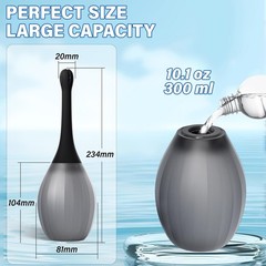 Enemas Anal Douches for Men Women – Anti Backflow Enema Bulb with Black