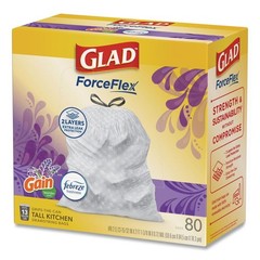 Glad 78902 Kitchen Drawstring Trash Bags – Gain Lavender/White (240/Carton) New