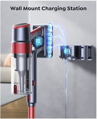 Sunsare Cordless Vacuum Cleaner, 600W/50KPa Stick Vacuum, Wall Mount, Auto Mode