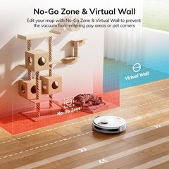 ILIFE A30s Robot Vacuum, 10000Pa Max Suction 12.99×12.99×3.74inch,