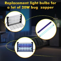 Qualirey 8 Pcs T8 Bug Zapper Replacement Bulbs, 10w Light Bulbs Lamp…