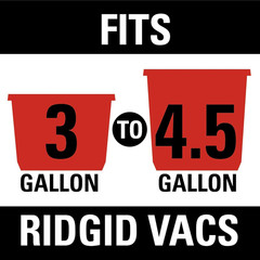 RIDGID 4000RV Portable Wet Dry Vacuum, 4-Gallon Small Wet Dry Vac with 5.0 Peak