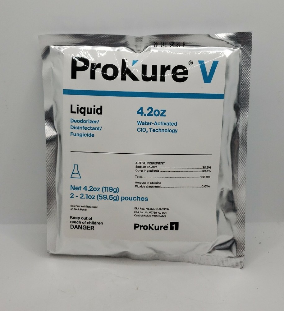 Prokure V Liquid 4.2 oz 119g Packet Disinfectant Deodorizer Fungicide Add Water