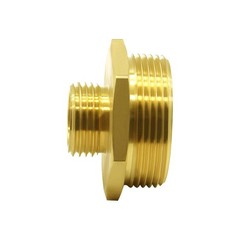 Hooshing Garden Hose Adapter 3/4″ GHT to 1-1/2″ NPT 1.5″ x 3/4″GHT, Gold