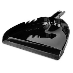 Libman High Power Angle Broom and Dustpan Red Steel Handle and Black Fibers