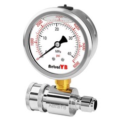 AetralYB 6000PSI Washer Pressure Gauge,3/8″ Push-to-Connection 0-6000PSI