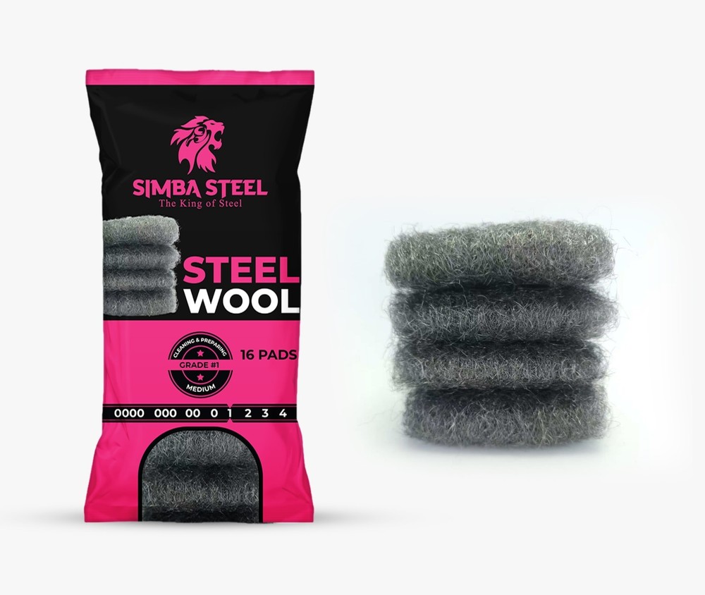 Steel Wool 16 Pads Medium 1 Cleaning Pads Prep Scouring Mice Control Home Use