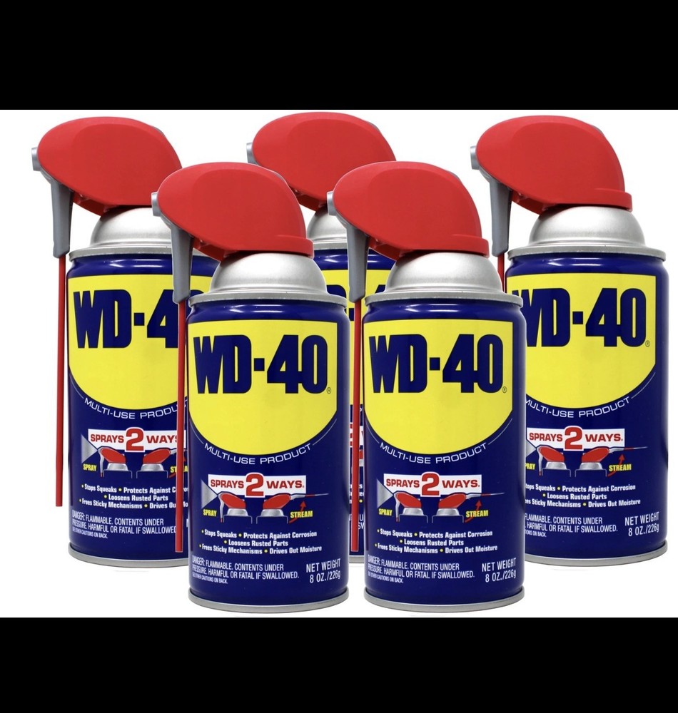 NEW 5 pack of cans WD-40 490088 Multi-Use 8 oz Spray Cans with Smart Straw
