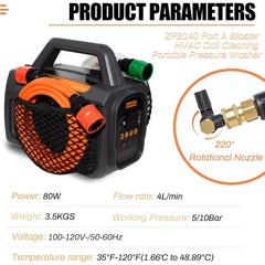 Updated ZPB140 Port A Blaster HVAC Coil Cleaning, Portable Pressure… Fast Ship