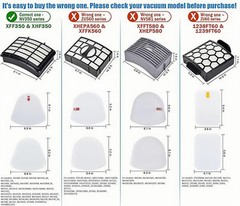 2 Hepa Filter 4 Foam Felt Filters for Shark Navigator Lift-Away NV351C, NV352