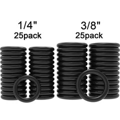 PAGOW 50 Pack O-Rings Power Pressure Washer 50pcs (for 1/4″ & 3/8″), Black