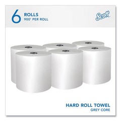 Scott 43961 7.5″ x 900′ 1-Ply Paper Towel Rolls – Green Core/White (6/CT) New